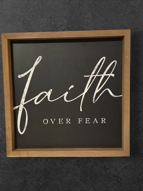 Faith Over Fear Black Wall Decor - Picture 1 of 5